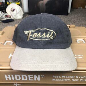 Vintage 1990s‎ Fossil Logo Snapback Hat